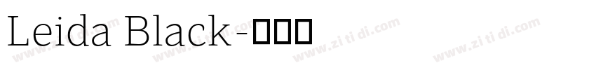 Leida Black字体转换